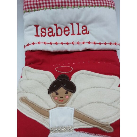 Pottery Barn Kids Isabella Angel African American Holiday Stocking Christmas - Picture 4 of 12